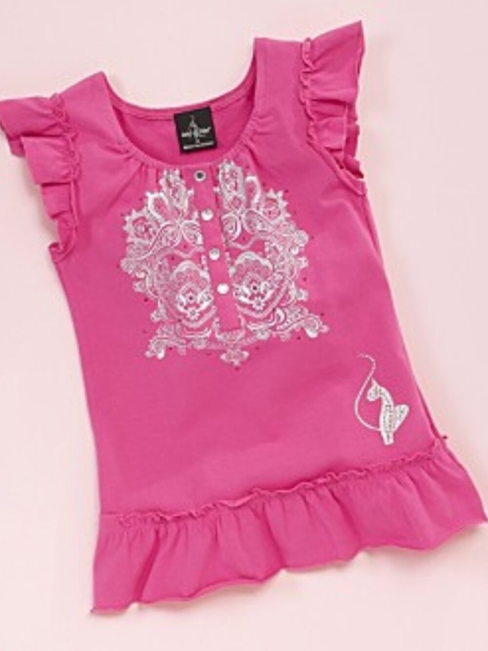Baby Phat - Girls' Fuchsia Ruffle Top